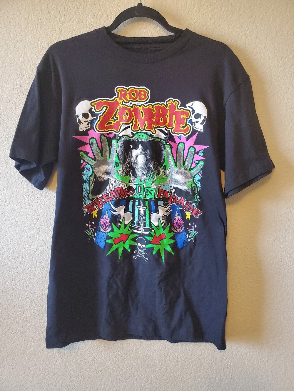 Rob Zombie Freaks On Parade Black Graphic Band T-Shirt